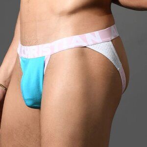 Andrew Christian Retro Jock w/Show-It - Aqua Size Large